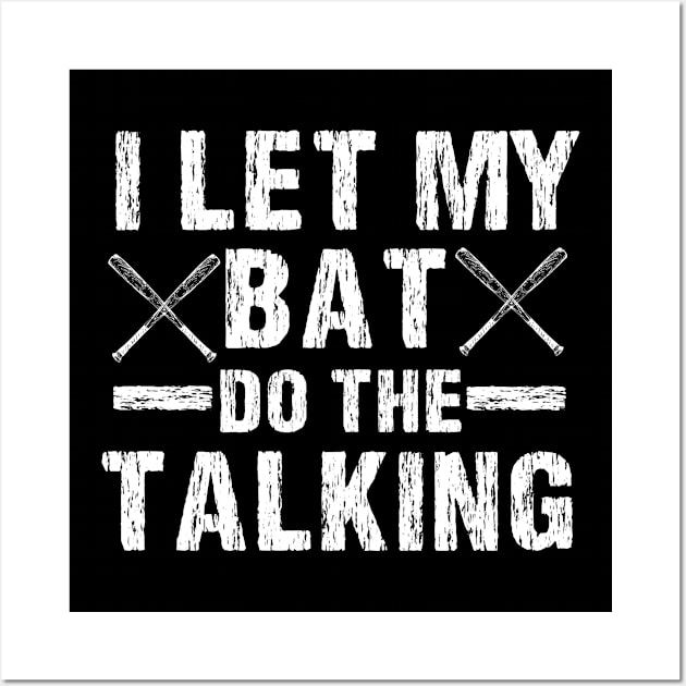 Baseball Bat Talking Wall Art by Cooldruck